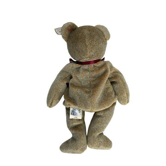 Ty 1999 Signature Bear Beanie Baby With Tag Vintage 9” Plush Bear With Heart Tag - Picture 4 of 10